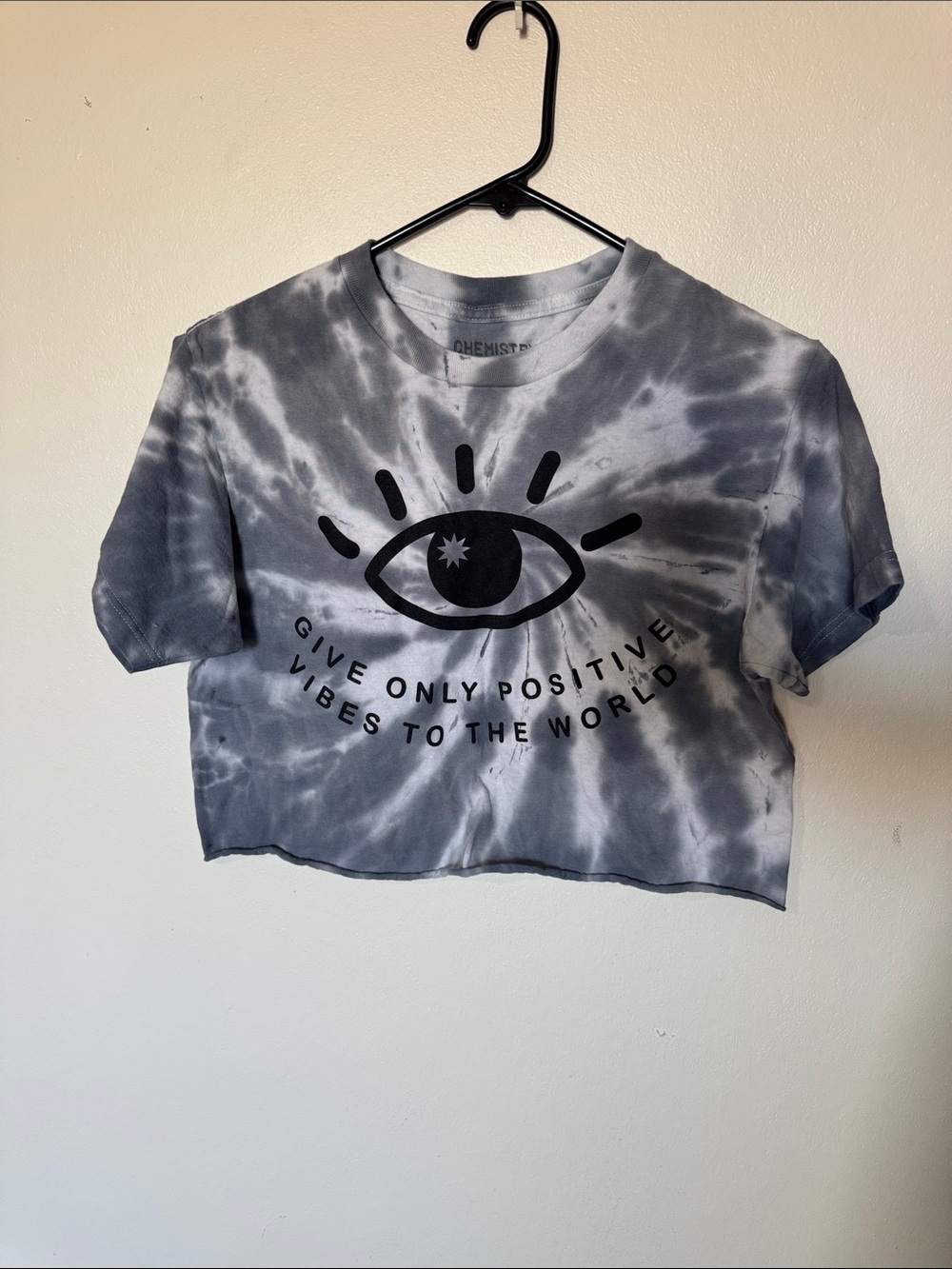 Chemistry Gray Tie-Dye Tee with Subtle Graphic